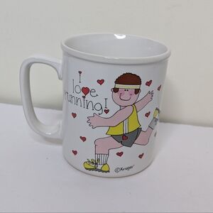 Vintage Kruger George Good I Love Running Coffee Cup Mug